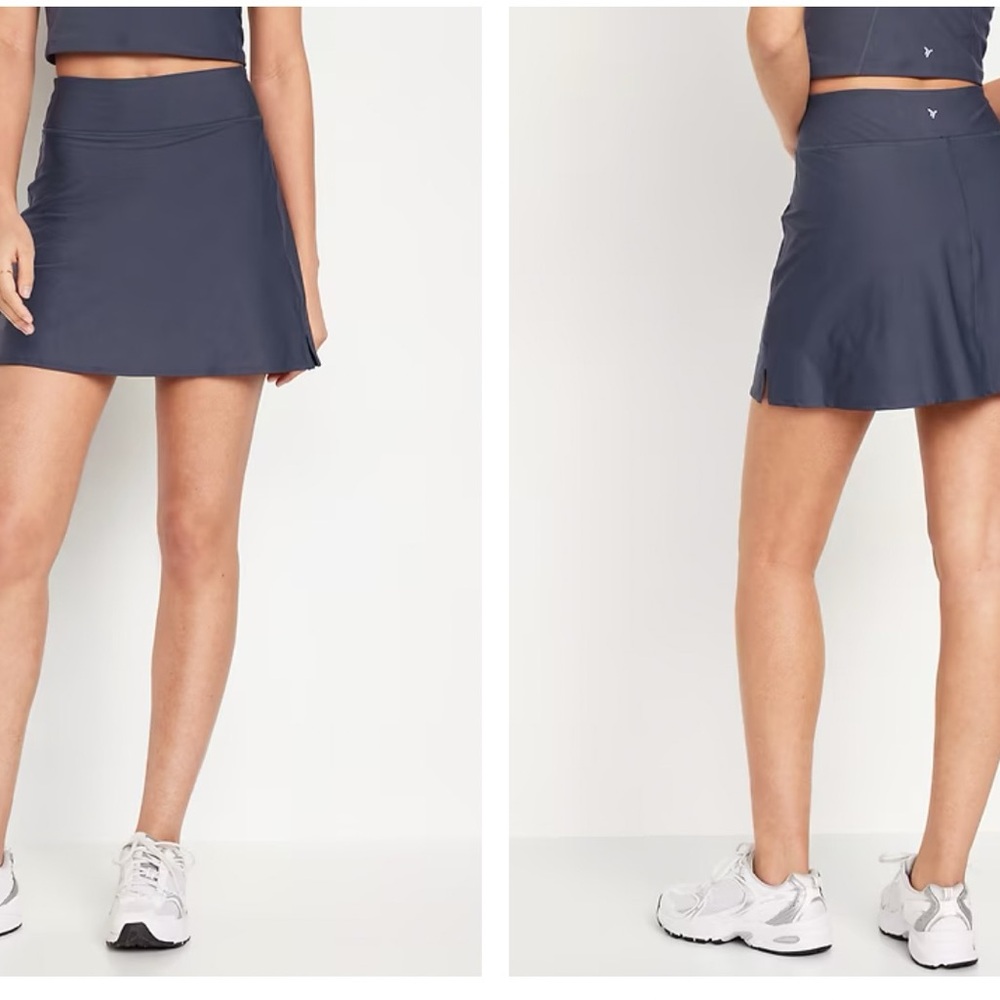Old Navy Extra High-Waisted PowerSoft Skort - Black - L - NWOT